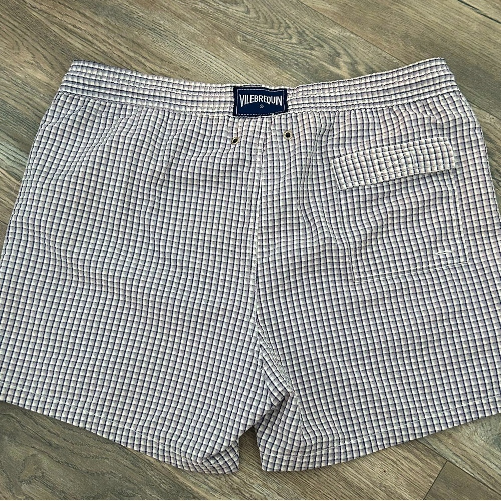 Vilebrequin swim shorts liner cut out small plaid print size XXl 2XL